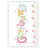 Wenskaart Getrouwd Bloemetjes