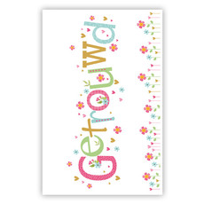 Wenskaart Getrouwd Bloemetjes