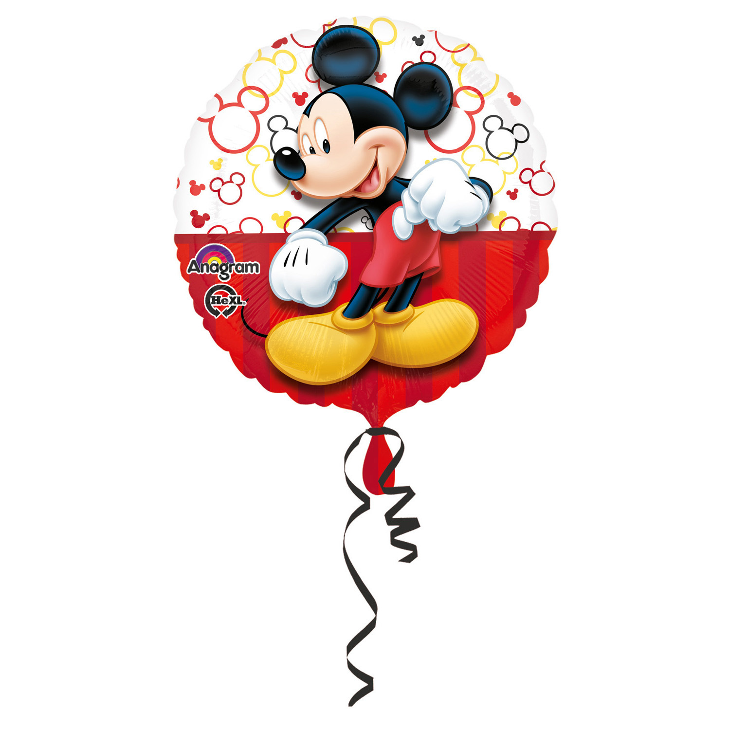 materiaal boksen Split Folieballon Mickey Mouse Rood - 43 cm - Feestbazaar.nl