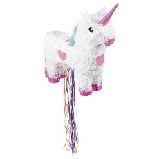 Trekpiñata Eenhoorn Wit - 47x39cm