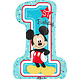 Folieballon 1st Birthday Mickey Mouse XL cijfer