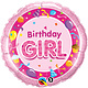 Folieballon Birthday Girl Roze