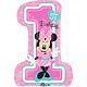Folieballon 1st Birthday Minnie Mouse XL cijfer