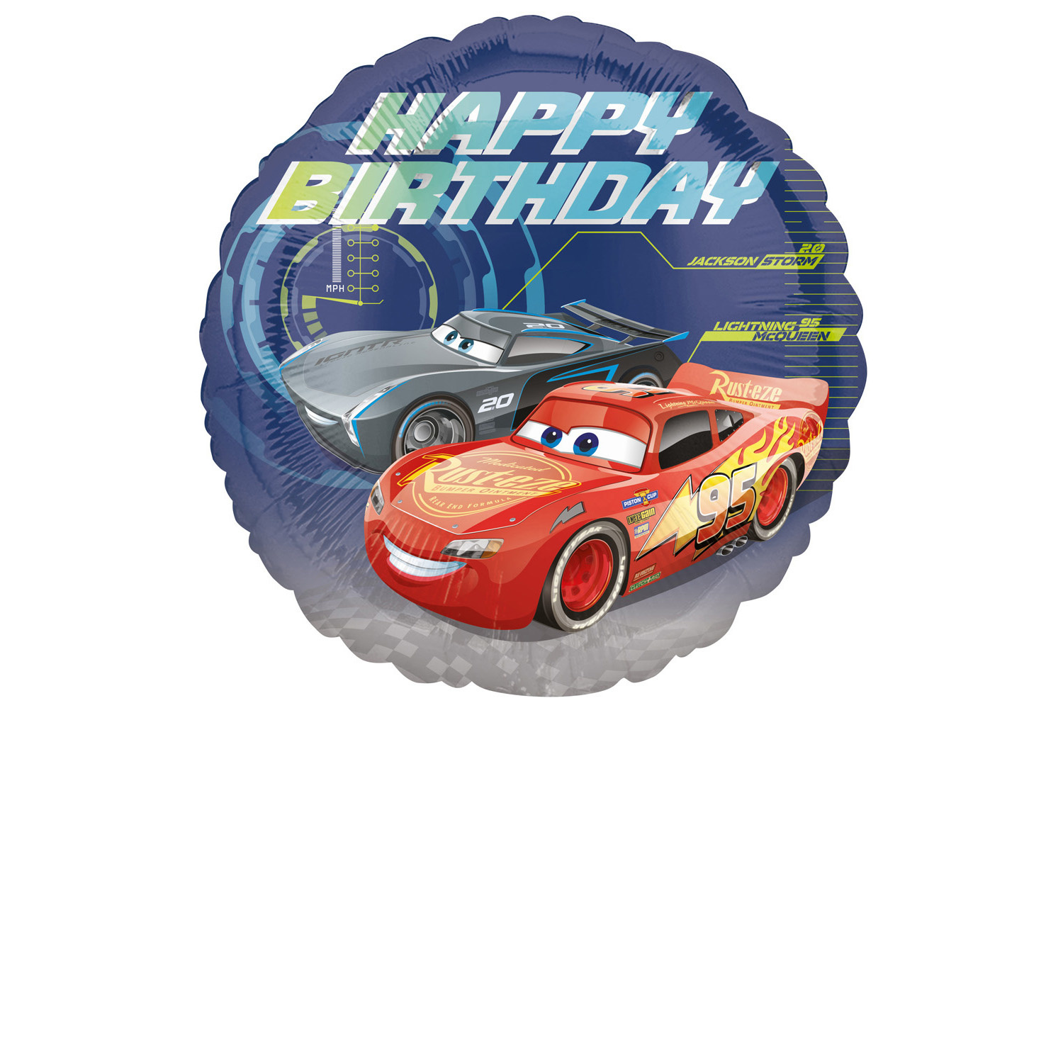 Folieballon Cars Happy Birthday 43 cm