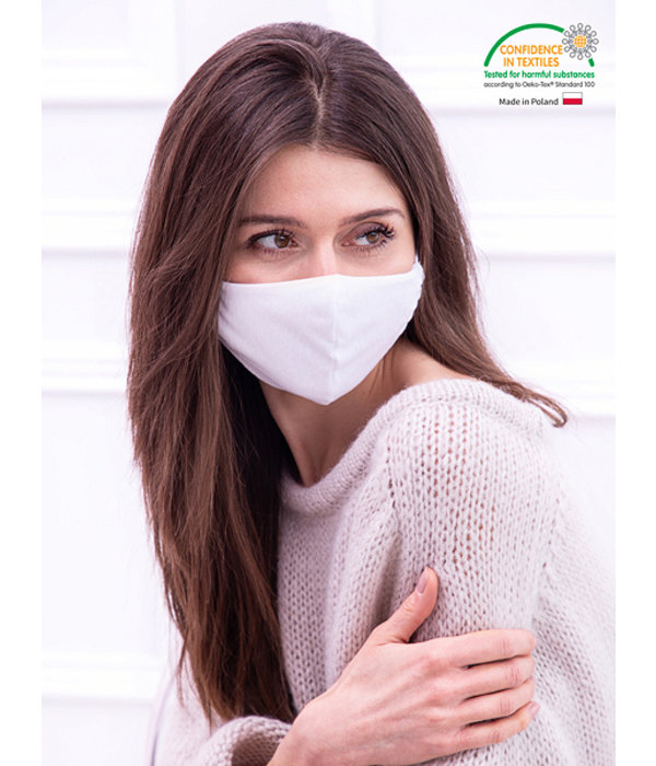 Herbruikbaar Mondkapje Antibacterieel Volwassene Wit