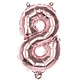 Cijfer Ballon '8' Folie Rosé Goud 36cm