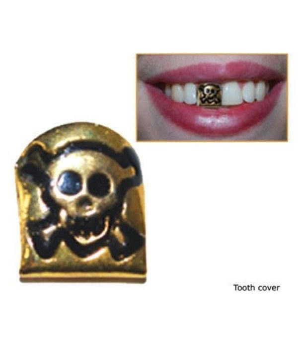 Gouden piraten tand doodskop
