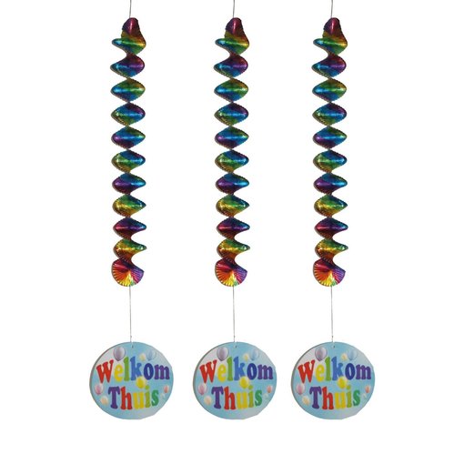 Hangdecoratie Welkom Thuis - 3 Stuks