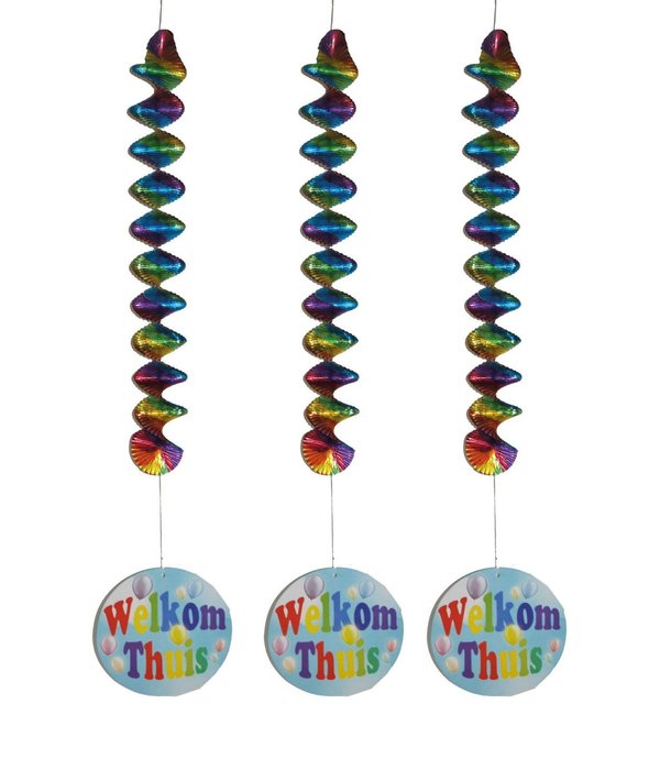 Hangdecoratie Welkom Thuis - 3 Stuks