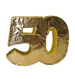 Piñata 50 Jaar Goud - 50x10x40 cm