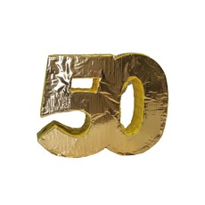 Piñata 50 Jaar Goud - 50x10x40 cm