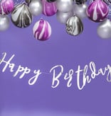 Letterslinger Happy Birthday Zilver - 16x62 cm