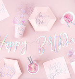 Letterslinger Happy Birthday Holografisch Rainbow - 16x62 cm