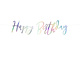 Letterslinger Happy Birthday Holografisch Rainbow - 16x62 cm