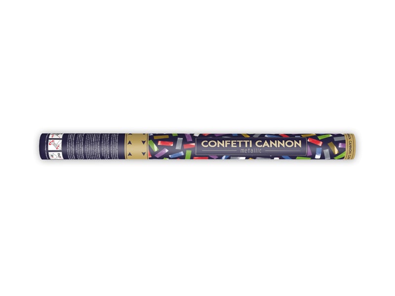 Confettikanon Multikleur Metallic - 60 cm