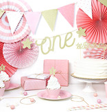 Vlaggenlijn Roze/Goud - 1,3 meter