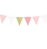 Vlaggenlijn Roze/Goud - 1,3 meter