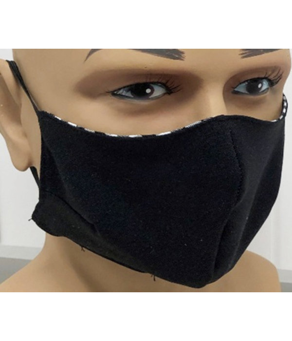 Mondkapje Geblokt Zwart/Wit Herbruikbaar