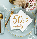 Servetten 50th Birthday Goud - 20 Stuks
