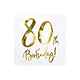 Servetten 80th Birthday Goud - 20 Stuks