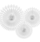 Papieren Waaiers Set Wit 3-delig