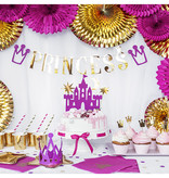 Papieren Waaiers Set Donkerroze 3-delig