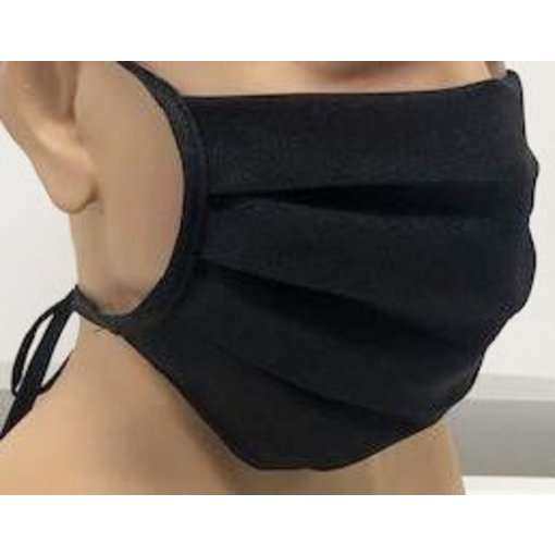 Mondkapje Zwart Plooien