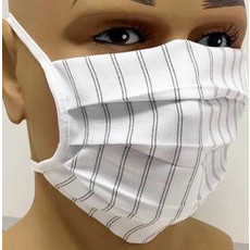 Mondkapje Plooien Wit Krijtstreep