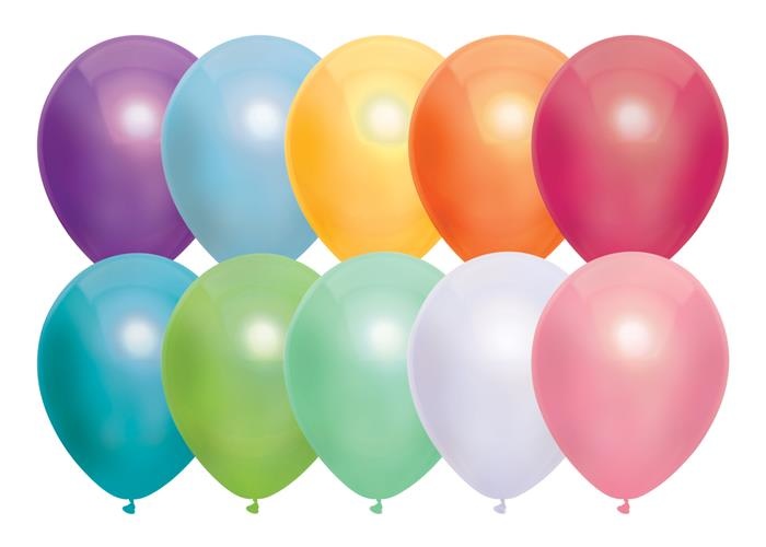 Ballonnen Metallic Diverse kleuren 10 Stuks