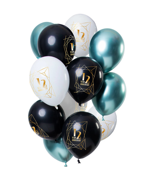 Ballonnen Jubileum 12,5 Jaar Premium - 12 stuks