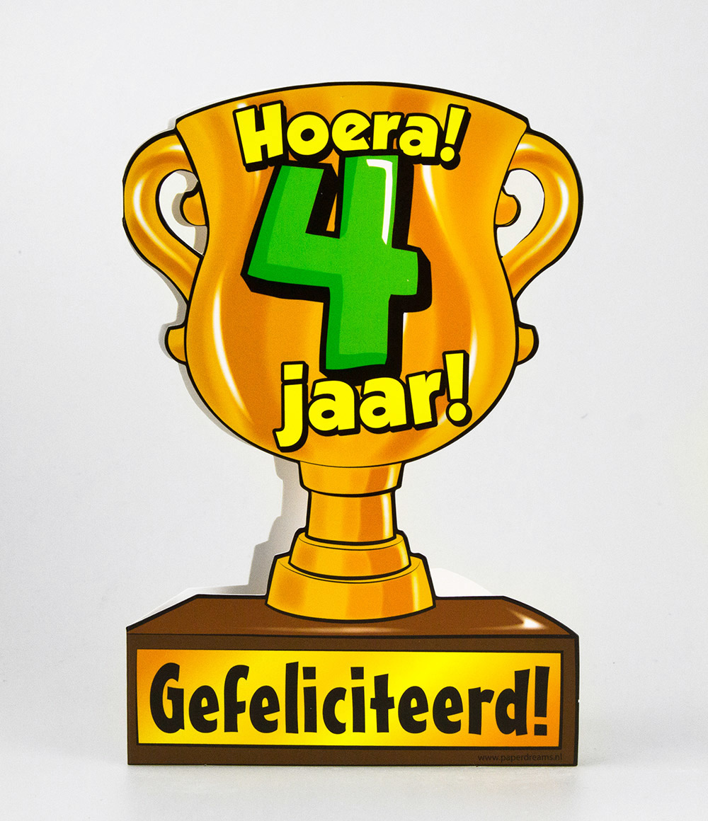 Trofee kaart - 4 jaar