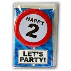 Happy Age Kaart Button 2 Jaar
