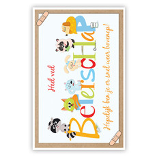 Wenskaart Beterschap Diertjes