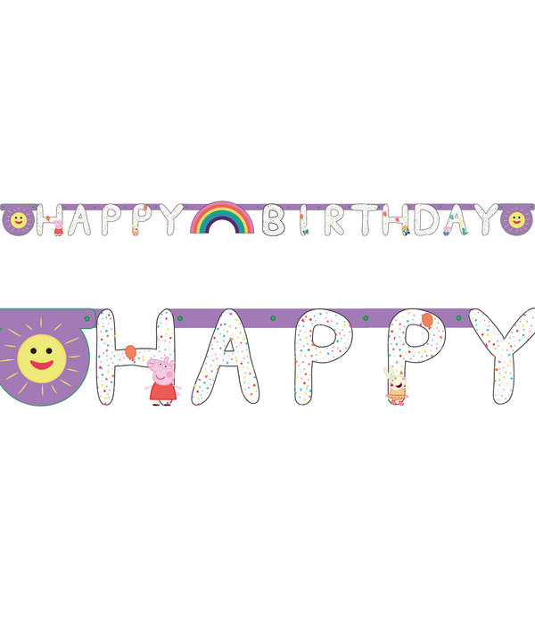 Letterbanner Happy Birthday Peppa Pig