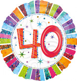 Folieballon Verjaardag 40 Jaar - 45cm