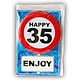 Happy Age Kaart Button - 35 Jaar