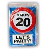 Happy Age Kaart Button - 20 Jaar