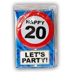 Happy Age Kaart Button 20 Jaar