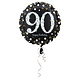 Folieballon 90 Jaar Happy Birthday Sparkling Gold 43cm