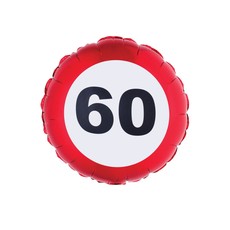 Folieballon Verkeersbord 60 Jaar