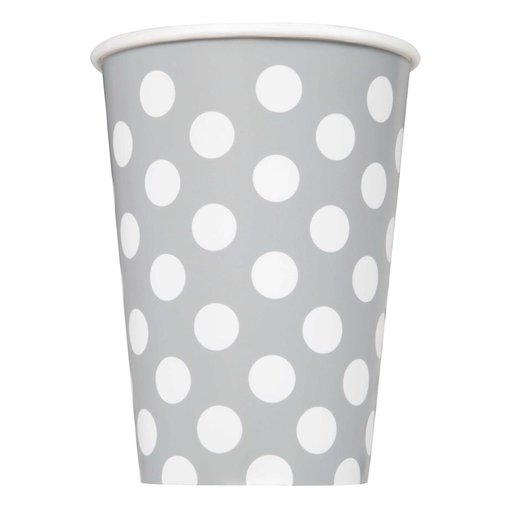 Bekers Zilver met Stippen - 6 Stuks