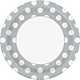 Bordjes Zilver met Stippen - 8 stuks