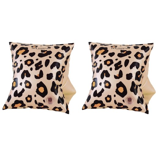 Beige Panterprint Zwembandjes 2-6 Jaar