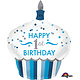 Folieballon groot Cupcake Birthday Boy 1 Jaar