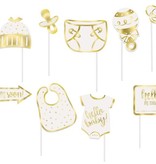 Photo Booth Props 'Hello Baby' - 10 Stuks