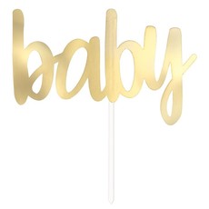 Cake Topper 'Baby' Goud
