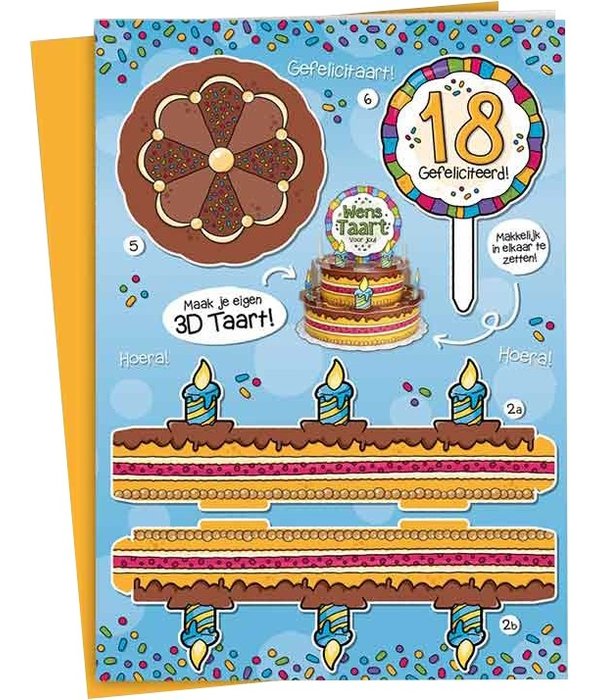 3D Wenstaart 18 Jaar