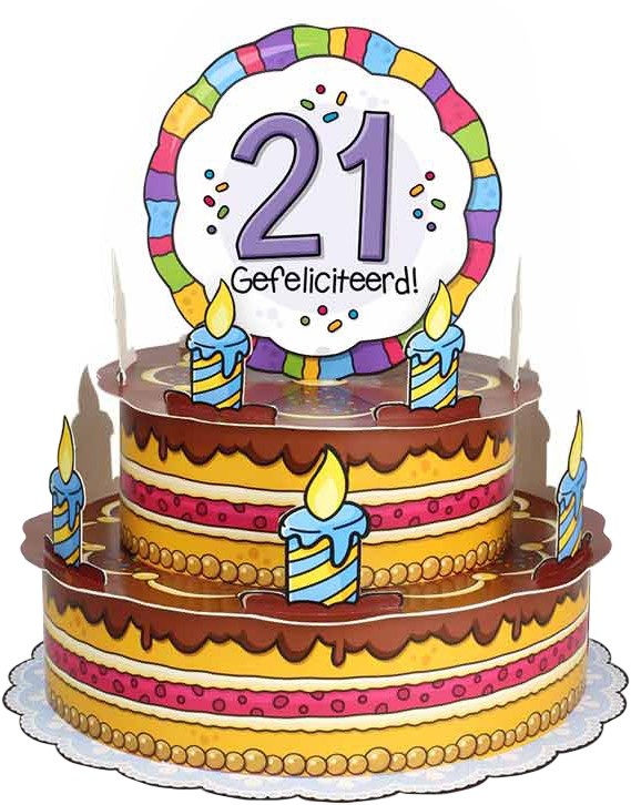 3D Wenstaart 21 Jaar afbeelding