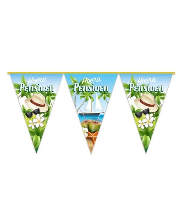 Vlaggenlijn Hoera Pensioen - 6 Meter