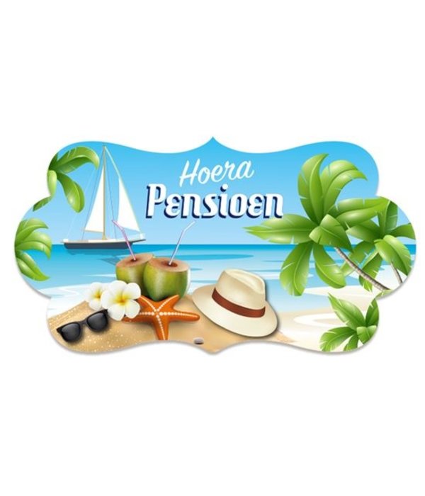 Feestbord Hoera Pensioen